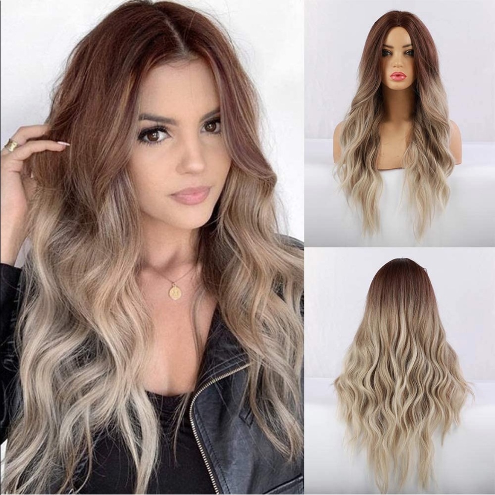 COPY - COPY - Women’s ladies wig brown mixed with blonde
